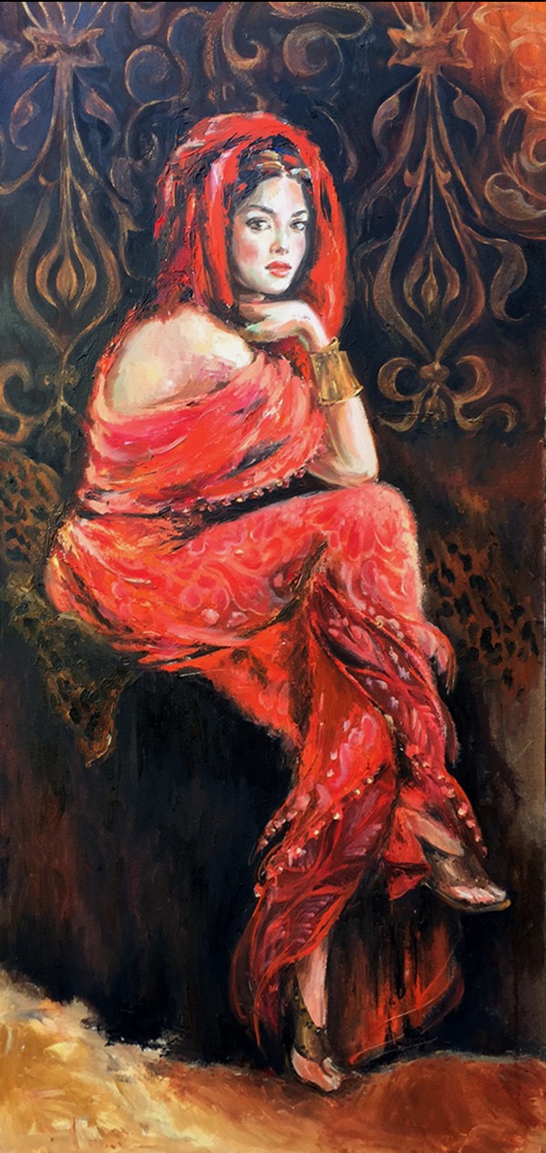 Liana Gor - JUDITH 24 X 48 - Oil on Canvas
